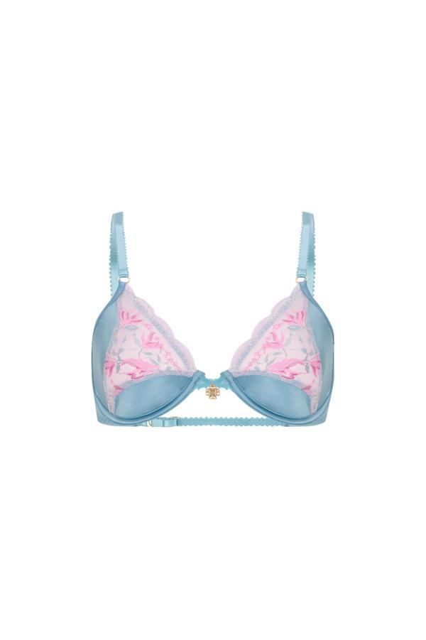 Blume Turkuaz Saten Dantel Dekolteli Balconette - Image 1