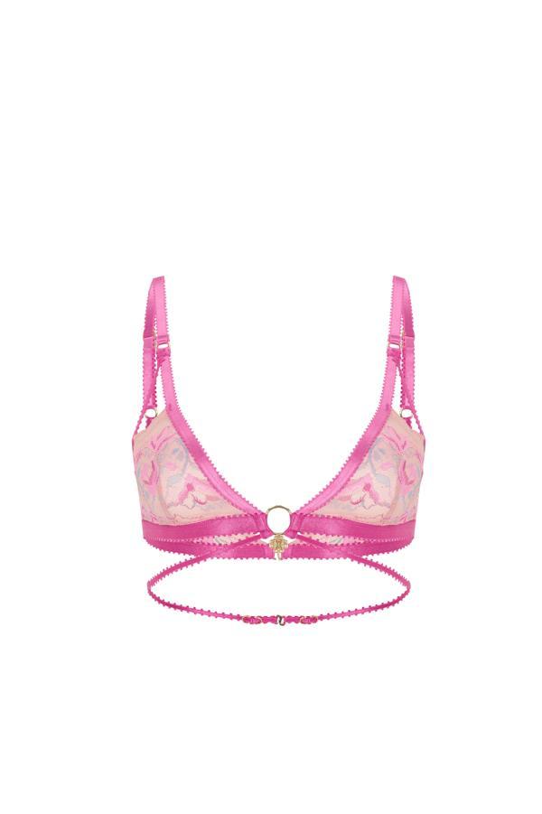 Fleur Pembe Dantelli Balensiz Bralet - Image 1