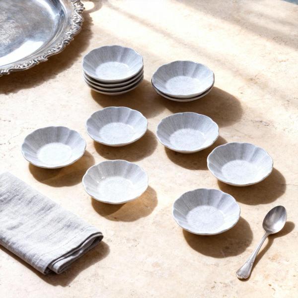 GÜRAL PORSELEN Acem 12 Parça 10 cm Çay Tabağı 1401 - Image 1