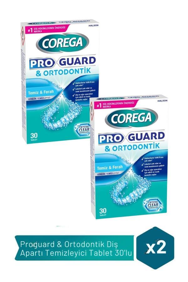 Corega ProGuard & Ortodontik Temizleyici 30 Tablet x 2 Adet - Image 1