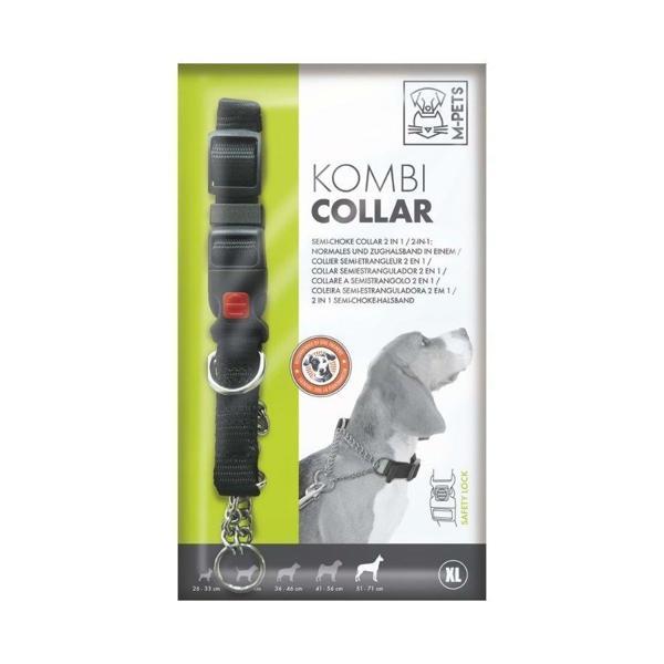 M-Pets Kombi 2in1 Köpek Eğitim Tasması Siyah XL  - Image 1