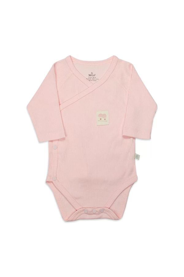 Organic Modal Flying Balloons Kruvaze Uzun Kol Body Bs17121 Pembe - Image 1