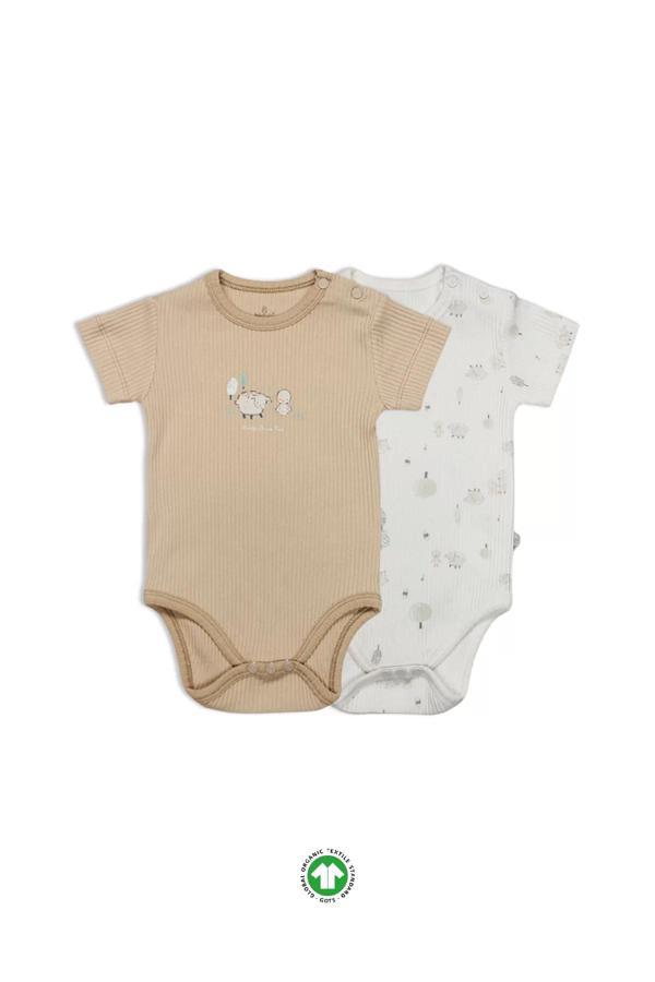 Bistyle Always Dream Yarım Kol 2'li Body 17114 Ekru Bej - Image 1