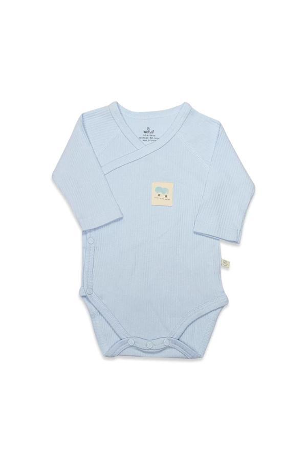 Organic Modal Flying Balloons Kruvaze Uzun Kol Body Bs17121 Mavi - Image 1