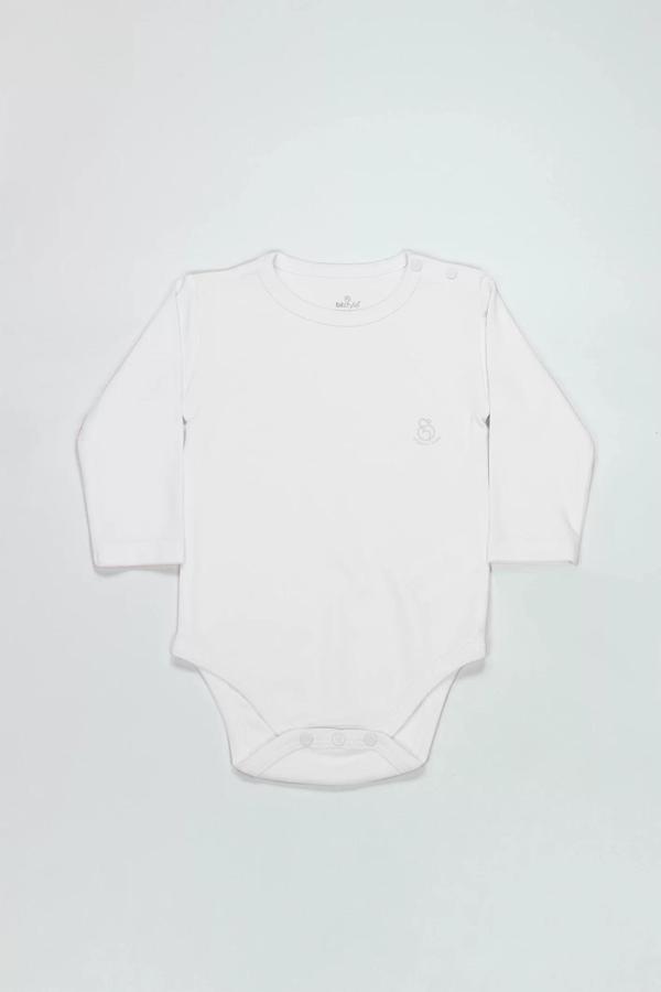 Bistyle Natural Basic Style Uzun Kol Body 17104 Beyaz - Image 1