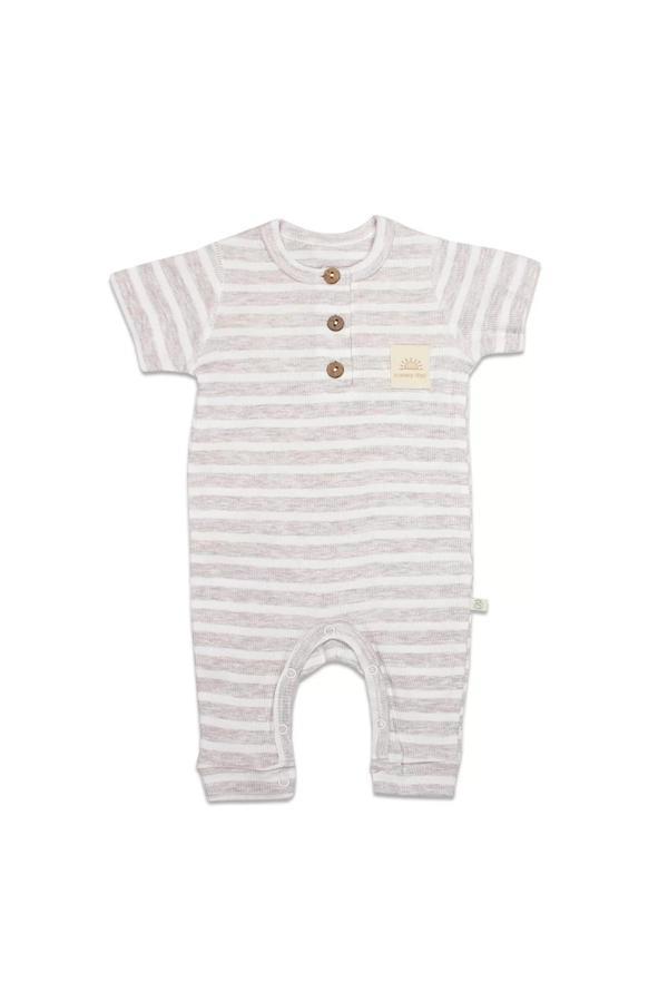 The Log İnvest Line Colors Yarım Kol Patiksiz Tulum 15126 Bej - Image 1