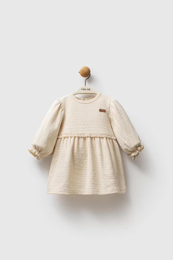 Moi Noi Elbise Bej MNB8040 - Image 1