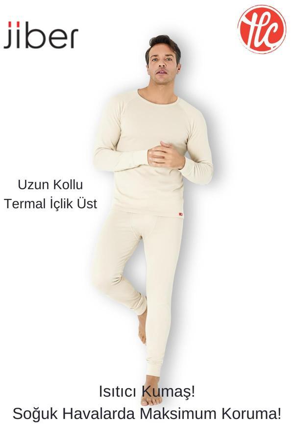 Jiber 173 Erkek Yuvarlak Yaka Uzun Kollu Isıtıcılı Termal İçlik Üst - Image 1
