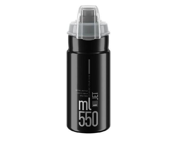 Elite Jet Plus 500ml Kapaklı Bisiklet Matarası Siyah - Image 1