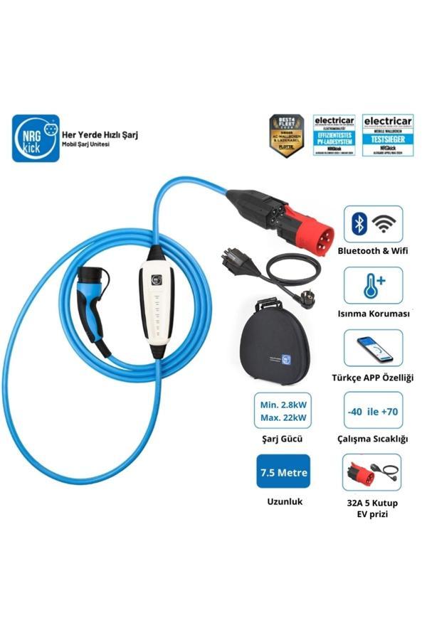 32a 22kw 7.5m Standart Plus Set A/c Taşınabilir Şarj Istasyonu - Image 1