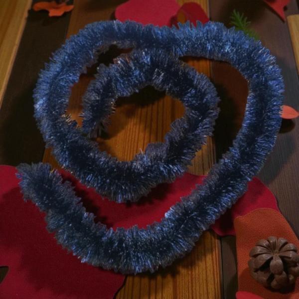 BOYUN SİMİ SİYAH 2 METRE YILBAŞI BOYUN SİMİ YUMUŞAK YILBAŞI SÜS GARLAND - Image 1