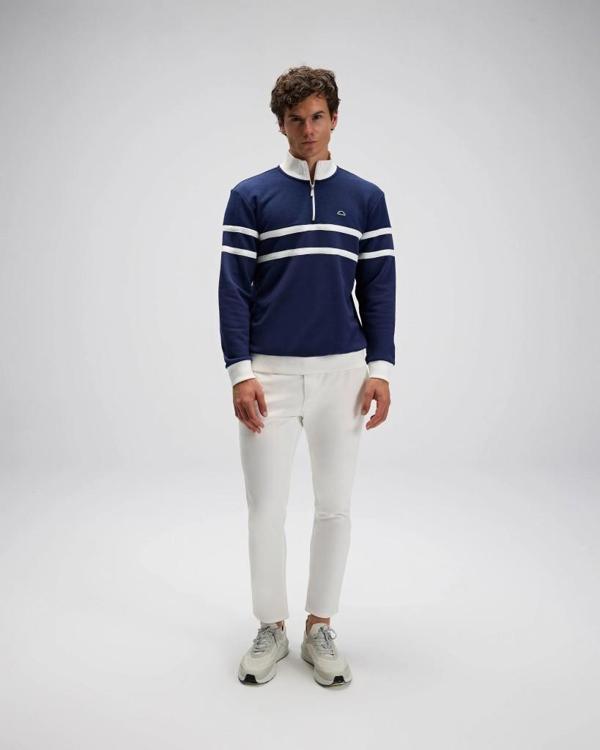 Ellesse EM619 Erkek Yarım Fermuarlı Siyah Sweat - Image 1