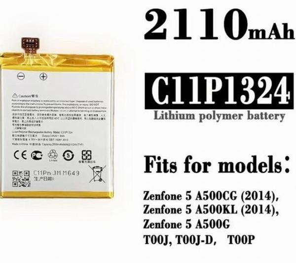 Asus Zenfone 5 Battery Batarya Pil C11P1324 Capacity 2050mAh A500CG A500KL A501 A501CG - Image 1
