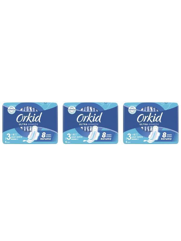 Orkid Hijyenik Ped Ultra Uzun Gündüz Tekli 6'lı -3 Paket  - Image 1