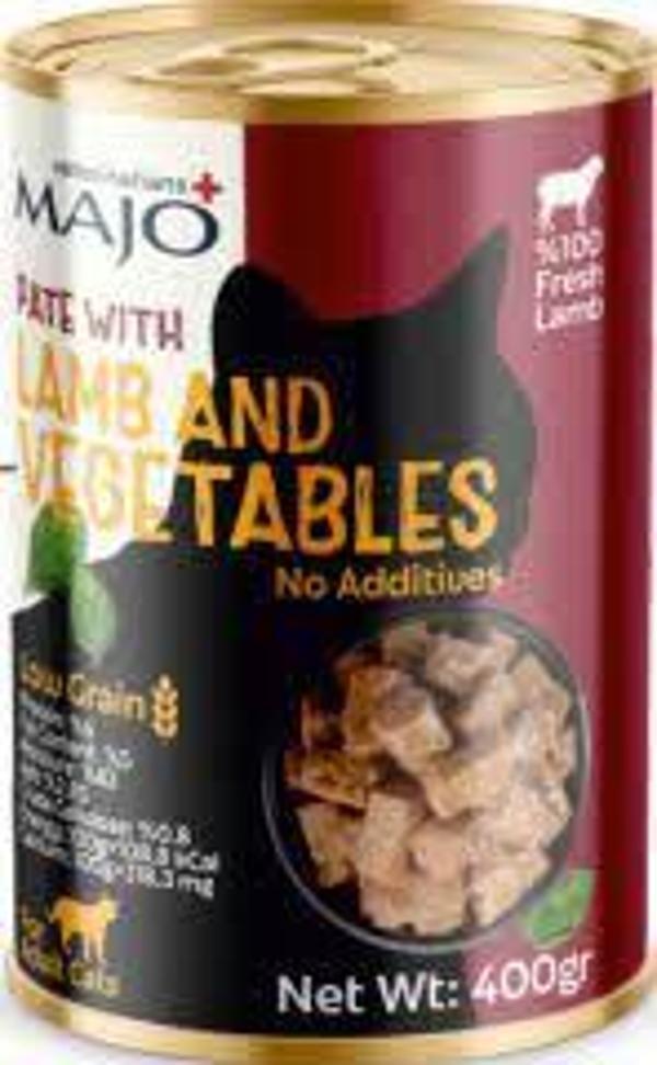 MAJO KEDİ KONSERVESİ YETİŞKİN KUZULU VE SEBZELİ 400 GR - Image 1