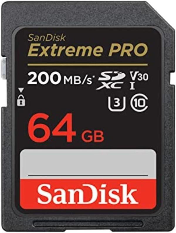 Sandisk Extreme Pro Sdxc Uhs-I Hafıza Kartı 64 Gb (V30, Aktarım Hızı 200 Mb/Sn, U3, 4K Uhd Videolar, - Image 1