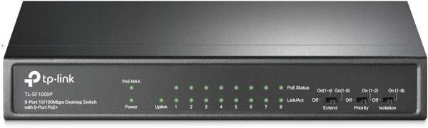 Tp-Link Tl-Sf1009P, 9-Port 10/100Mbps Desktop Switch With 8-Port Poe+ - Image 1