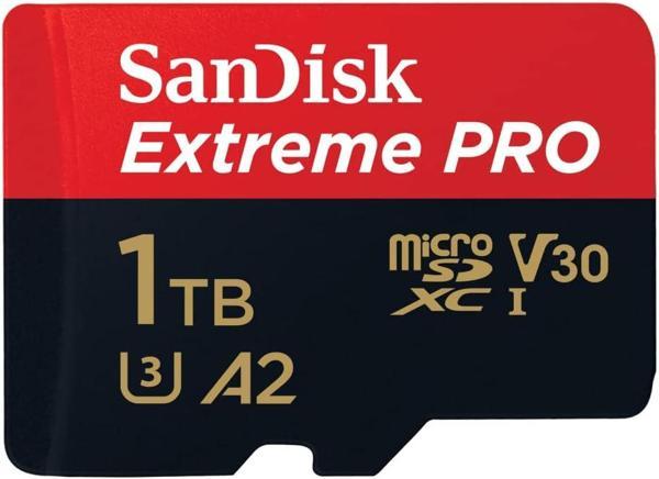 Sandisk 1 Tb Extreme Pro Microsdxc Kart + Sd Adaptör + Rescuepro Deluxe, 200 Mb/S'Ye Kadar, A2 Uygul - Image 1