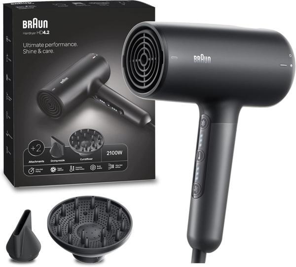 Braun Brhd425E Hd4.2 Iontec Difüzörlü Saç Kurutma Makinesi, 2 Başlıklı, 2100W - Image 1