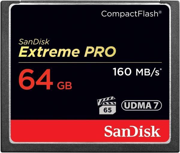 Sandisk Extreme Pro 64Gb Compact Flash Hafıza Kartı Udma 7 160Mb/Sn'E Kadar - Sdcfxps-064G-X46 - Image 1