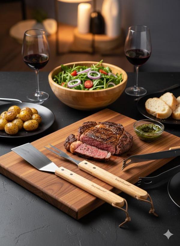 Bambum Arkansas - 3 Parça Barbekü Seti 33cm - Image 1