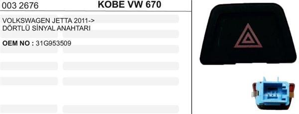 DORTLU FLAŞÖR ANAHTARI VW.JETTA 2011-> - Image 1