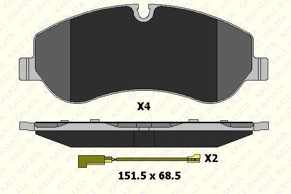 FREN BALATA ÖN FORD V362 TRANSIT CUSTOM-TREND DELUX FİŞLİ - Image 1