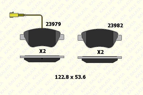 FREN BALATA TEK FİŞLİ FIAT LINEA 1.3 -STILO-BRAVO-SIENA-PALIO-ALBEA 1.2/1.4/1.6/1.9D M.JET 1  NEMO-BIPPER-FIORINO - Image 1