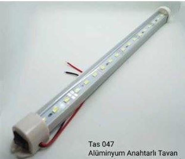 24V 25CM ALÜMİNYUM GÖVDE ANAHTARLI LED TAVAN LAMBA BEYAZ - Image 1