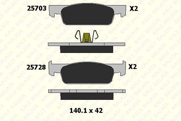 DİSK FREN BALATASI ÖN RENAULT CLIO IV 12 > SYMBOL-II 08> SANDERO-II 12> TWINGO-III 14> / DACIA  LOGAN 13 > INCE TIP - Image 1