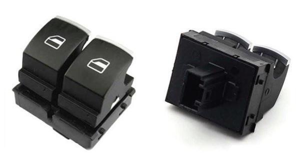 CAM KALDIRMA ANAHTARI  İKİLİ KROM     VW.CADDY, AMAROK 2006-> - Image 1