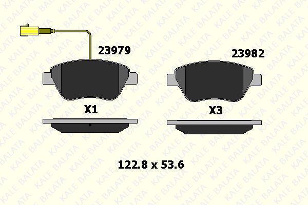 FREN BALATA ÖN  FIAT  DOBLO FIORINO  LINEA ALBEA  TEK FİŞLİ - Image 1