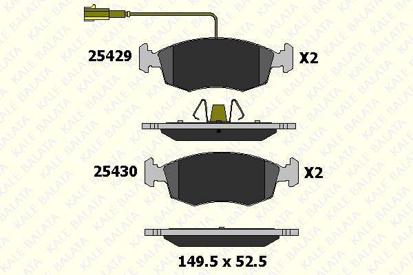 FREN BALATA ÖN FIAT 500, 500 C, GRANDE PUNTO, PUNTO EVO - Image 1