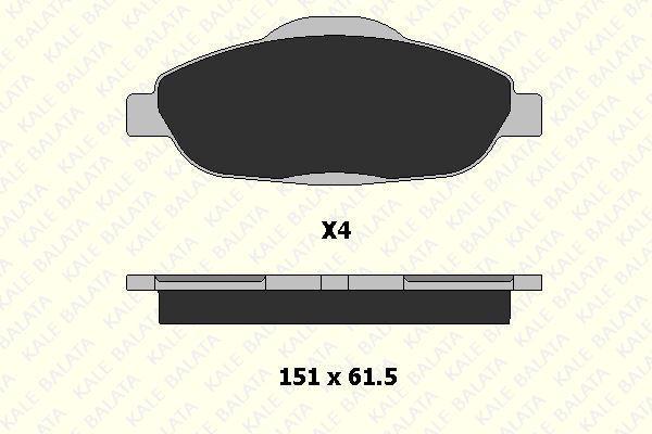 FREN BALATA ÖN PEUGEOT 308, 3008, 5008 FİŞSİZ P308-P3008 1.4 16V/1.6 16V/1.6HDI 09/07--> - Image 1