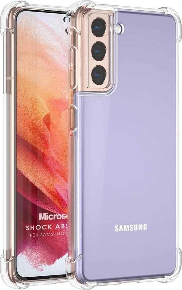 Microsonic Samsung Galaxy S21 FE Kılıf Shock Absorbing Şeffaf - Image 1
