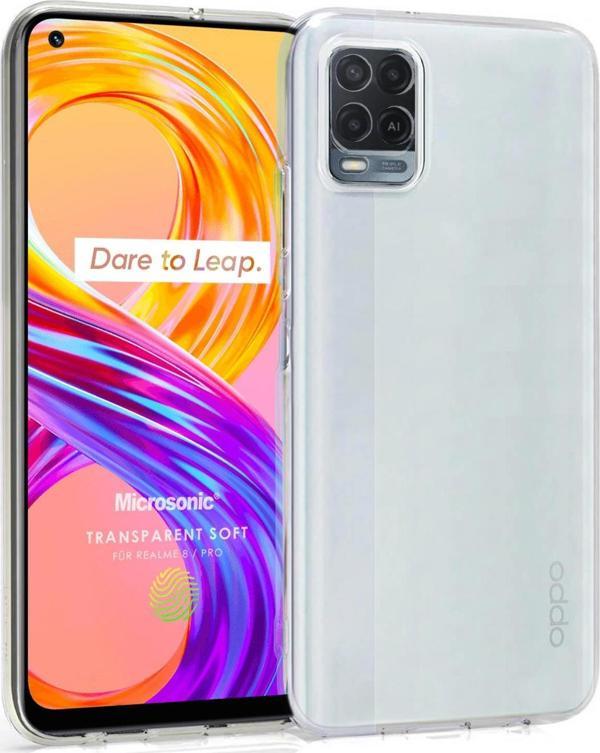 Microsonic Realme 8 Pro Kılıf Transparent Soft Beyaz - Image 1