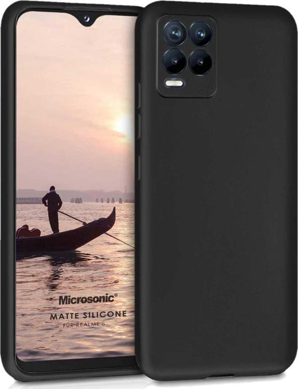 Microsonic Matte Silicone Realme 8 Pro Kılıf Siyah - Image 1