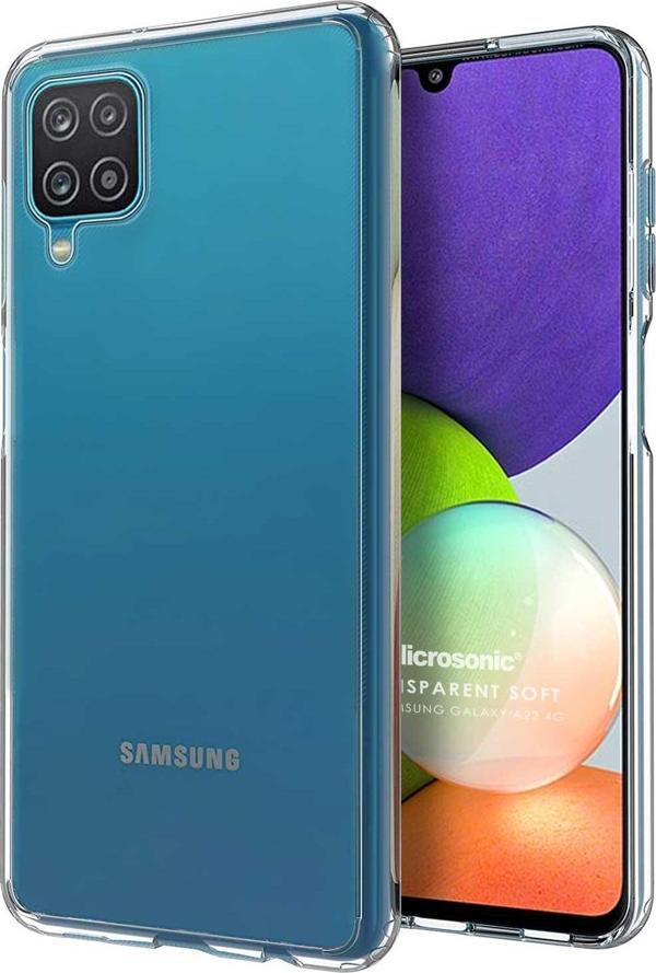 Microsonic Samsung Galaxy A22 4G Kılıf Transparent Soft Beyaz - Image 1