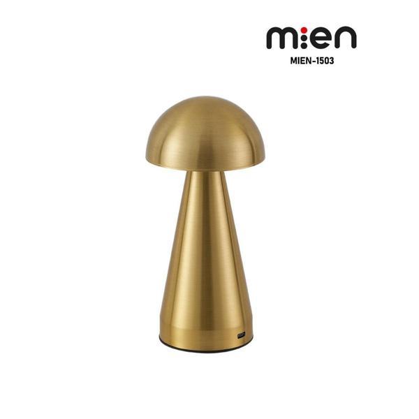 Mien Dokunmatik Ledli Şarjlı Gold Abajur 21 cm - Image 1