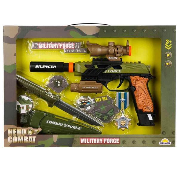 4308 Sesli ve Işıklı Silah Seti -Sunman - Image 1