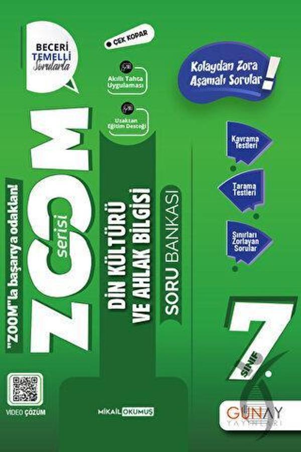 7. Sınıf Din Kültürü ve Ahlak Bilgisi Zoom Soru Bankası 2023 - İş Bankası Kültür Yayınları - Image 1