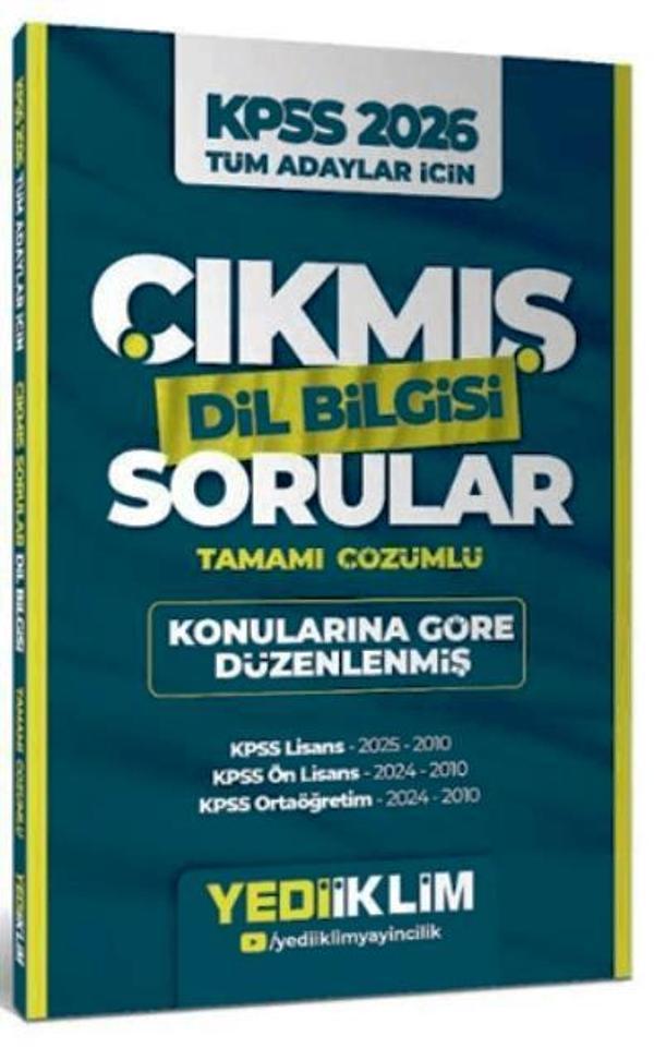 KPSS Tüm Adaylar İçin Dil Bilgisi Tamamı Çözümlü Çıkmış Sorular Konularına Göre Düzenlenmiş 2026 - İş Bankası Kültür Yayınları - Image 1