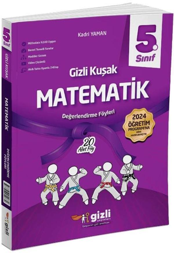 5. Sınıf Matematik Gizli Kuşak Serisi Değerlendirme Föyleri 2025 - İş Bankası Kültür Yayınları - Image 1