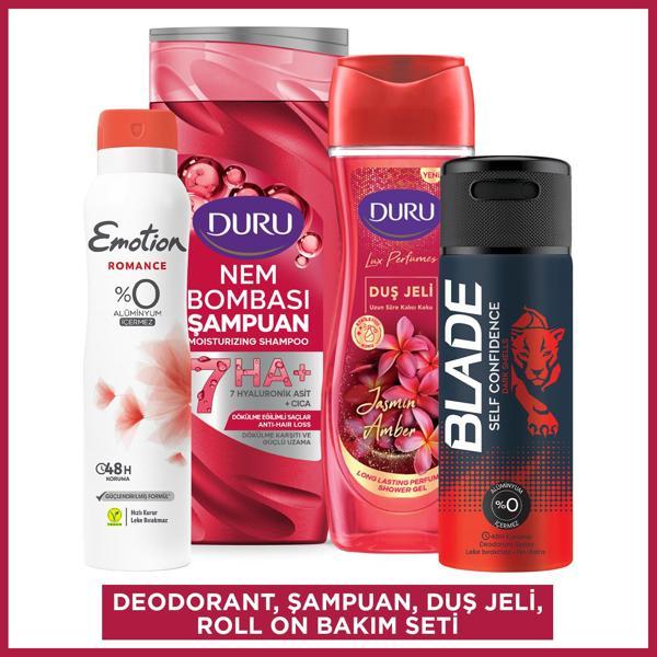 Duru Nem Bombası Dökülme Karşıtı Şampuan, Duş Jeli & Emotion Kadın - Erkek Deodorant  - Image 1