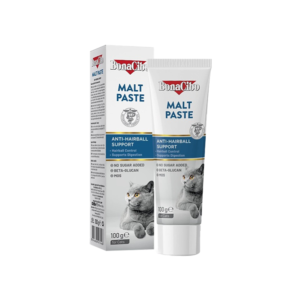 BonaCibo Yetişkin Kediler İçin Tüy Yumağı Oluşumunu Önleyici Malt Macun (100 ml) - Image 1