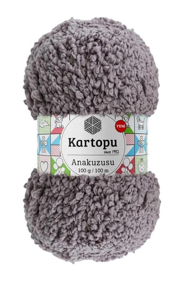 Çanta Aksesuar Kartopu  Anakuzusu Kuzucuk İpi Koyu Gri - Image 1