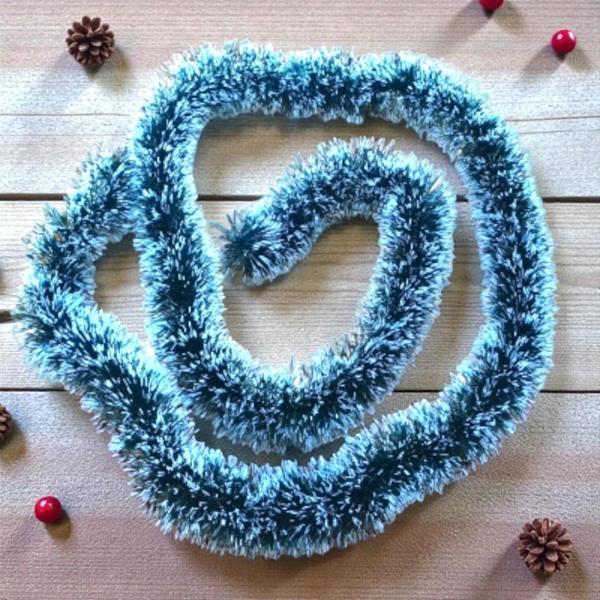 BOYUN SİMİ 2 METRE BEYAZ KARLI BOYUN SİMİ YILBAŞI SÜSLEME YILBAŞI AĞACI SÜSLERİ - Image 1