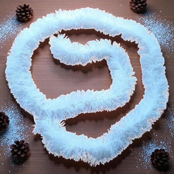 BOYUN SİMİ BEYAZ 2 METRE YILBAŞI BOYUN SİMİ YUMUŞAK YILBAŞI SÜSLEMELERİ - Image 1