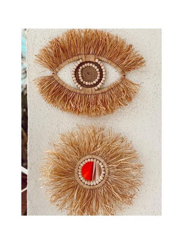 2li Duvar Süsü Boncuklu Rafya Göz Modelli - Image 1