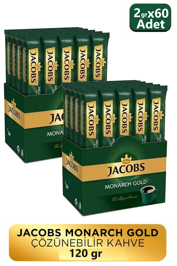 Jacobs Monarch Gold 30'lu 2gr Çözülebilir Kahve x 2 Paket - Image 1